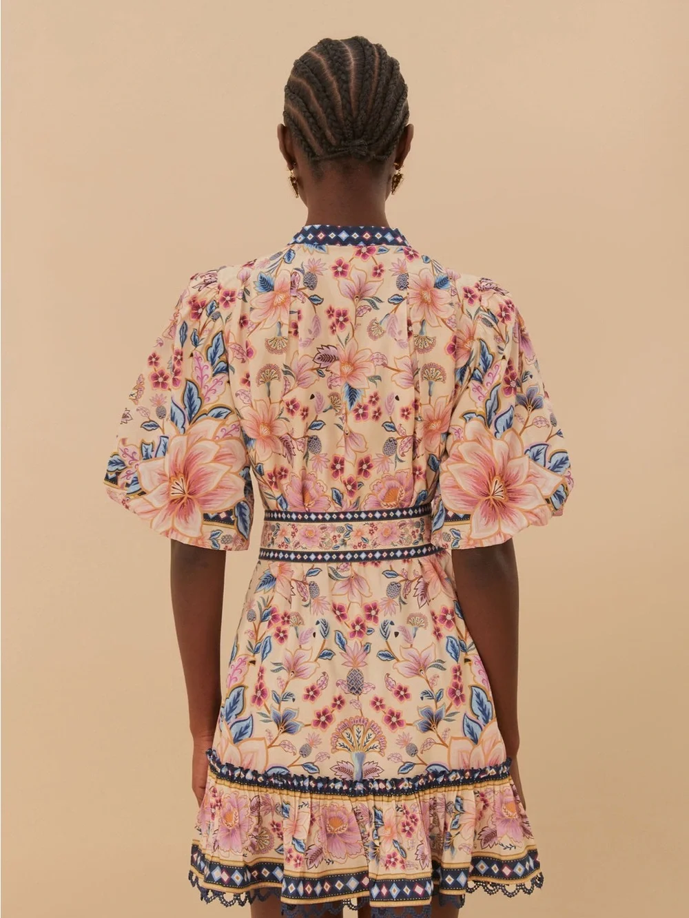 Farm Rio Superbloom Tapestry Mini Dress NWT - Picture 5 of 9